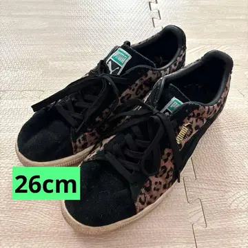 PUMA 레오파드 무늬 스니커즈 26cm