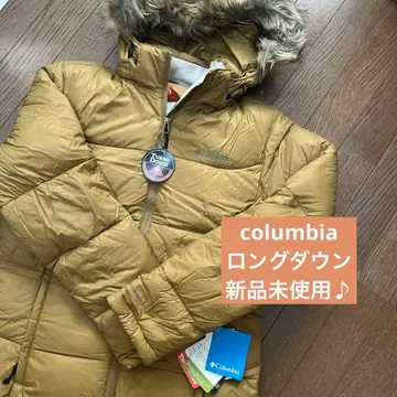 컬럼비아 롱 다운 카멜 다운 M 새상품 컬럼비아 다운