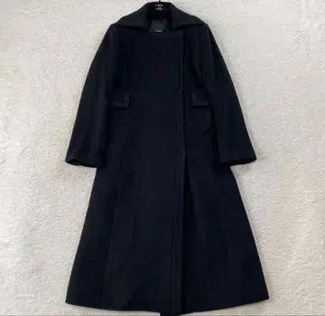 컨디션 최상 캐시미어 100% 월드 롱 코트 검정 블랙 [ M ]