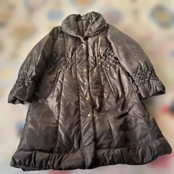 T's collection 다운 코트 체크 자수