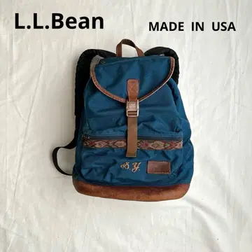 90s USA제 L.L.Bean 하의 가죽 나일론 백팩