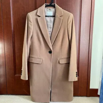 쿠미쿄쿠 체스터 코트 울 캐시미어 카멜