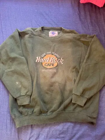 하드 록 카페 맨투맨 올리브 그린