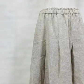 KAGURAYA 베이지 M 사이즈 롱 스커트 린넨