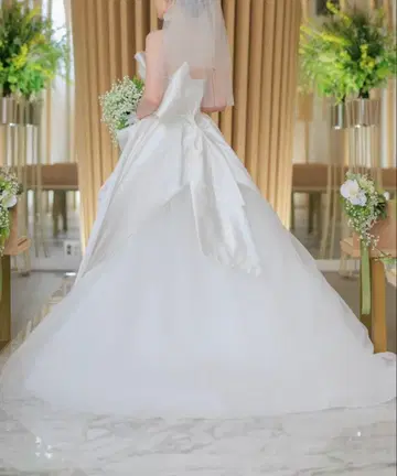 화이트 웨딩 드레스 A라인