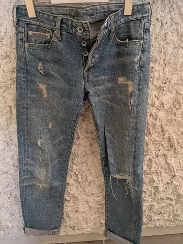 GOA NIMES 데미지 가공 스트레이트 데님