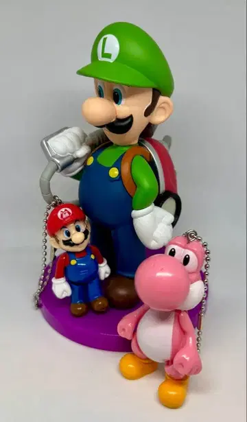 [상자 없음] 슈퍼 마리오 루이지 피규어 & 스윙 마스코트 2종