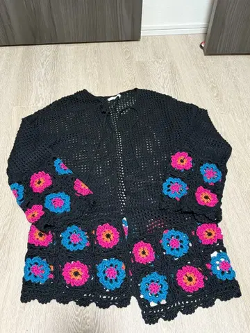 jouetie 플라워 모티브 가디건 M