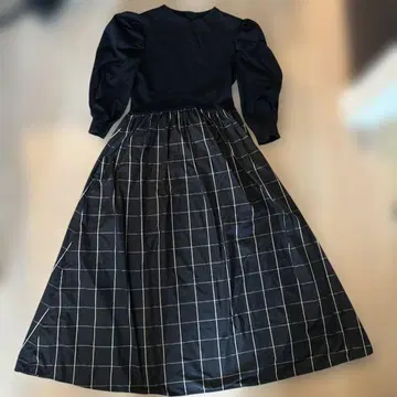 ELENDEEK 체크 무늬 롱 원피스 02