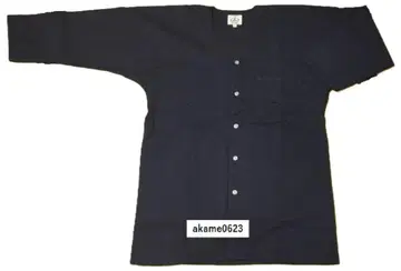 네이비 나염 자수 코이구치 셔츠 일본제 LL 작업복 작업 셔츠 다보 셔츠