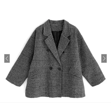 GRL 체크 무늬 트위드 자켓