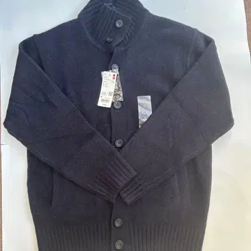 [ 새상품 ] UNIQLO 남성용 네이비 하이넥 가디건 M 사이즈