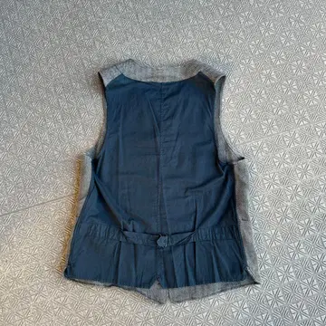 [아나토미카] 사간 베스트 헤링본 울 린넨 그레이 베스트