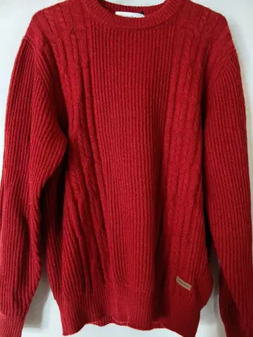Golden Bear 빨간색 리브 스웨터 M