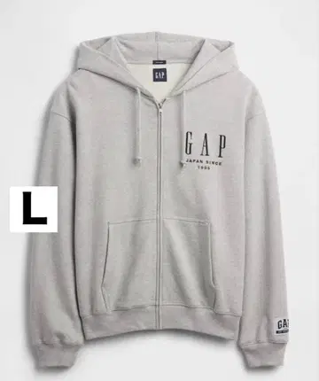 새상품 GAP 30주년 기념 풀 집업 후드티 L 그레이