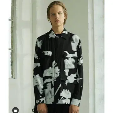폴 스미스 스크린 플로럴 셔츠 블루종/M