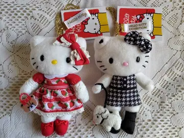 헬로키티전 마스코트 홀더 딸기 드레스 하운드투스 2세트