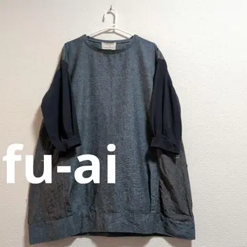 드럭 스토어즈 fu-ai 얇은 데님 원단 튜닉 사이즈 3