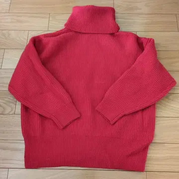 Mila Owen 리브 레드 스웨터 프리 사이즈