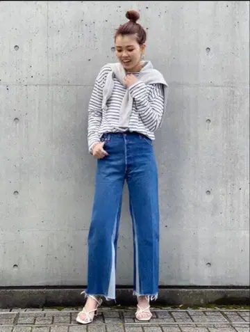 두지엠 클라세 리던 하이라이즈 와이드 데님