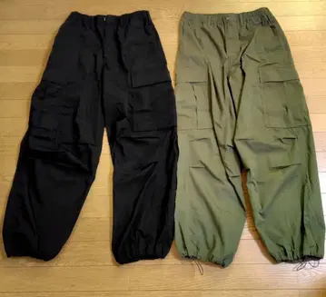 GU 카고 팬츠 블랙 올리브 2종 세트