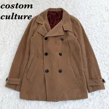 custom culture 울 P 코트 44 브라운 무지