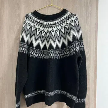 GLOBAL WORK 노르딕 무늬 스웨터 L 사이즈