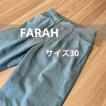Farah 투 턱 와이드 데님 와이드 팬츠 30 아이스 블루