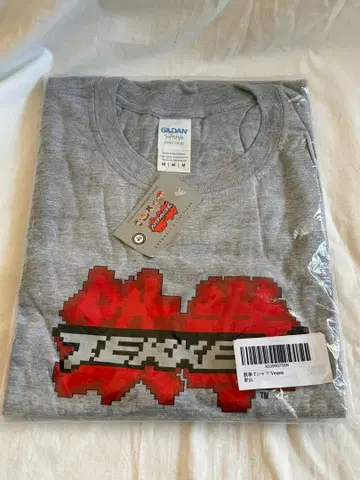 철권 TEKKEN 픽셀 아트 T셔츠 그레이 GILDAN