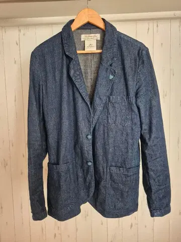 레미 릴리프 데님 블루 테일러드 자켓