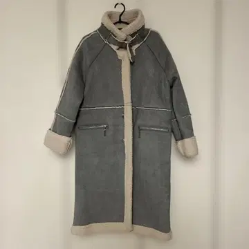 J.stuart 무스탕 롱 코트