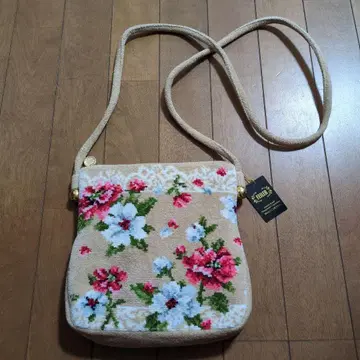 FEILER 플라워 패턴 미니 숄더백 베이지