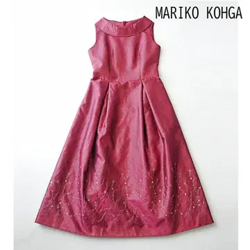 마리코 코우가 도쿄 소와르 컬러 포멀 자수 원피스 드레스 38