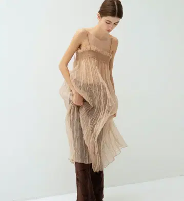 leinwande Recycle Organdy Pleats Dress