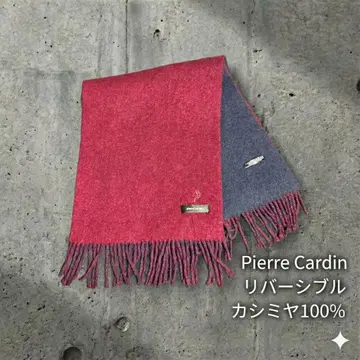 피에르 가르뎅 캐시미어 머플러 로고 자수