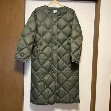 URBAN RESEARCH DOORS 롱 다운 코트 올리브 그린