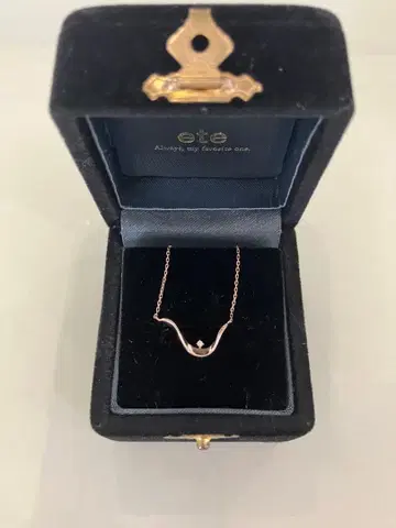 ete K10MPG 다이아몬드 목걸이 미스트 핑크