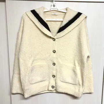 d'zzit 니트 가디건 세일러 카라