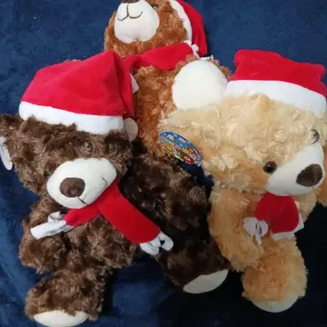 산타 베어 봉제 인형 3개 세트