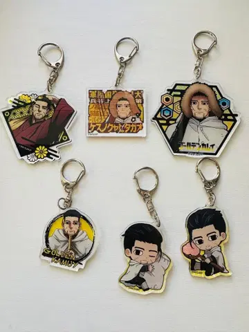 골든 카무이 아크릴 키링 오가타 햐쿠노스케 6개 세트