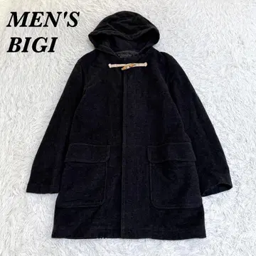 [새상품급] MEN'S BIGI 캐시미어 혼방 더플 코트 블랙 M 무지