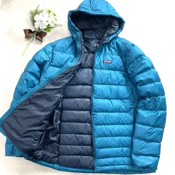 새상품급 파타고니아 하이 로프트 다운 후디 다운 파랑 x 네이비 L