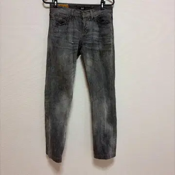 D&G 그레이 스트레이트 데님 30 M L 데미지 가공
