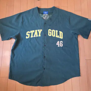 STAY GOLD 46 다크 그린 베이스볼 셔츠
