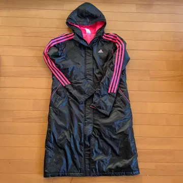 adidas 벤치 코트 블랙 핑크 S