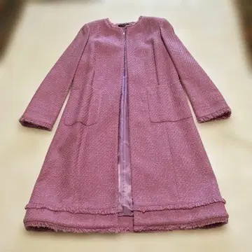 레오나르 옷깃 없는 코트