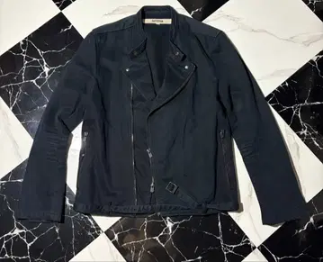 다크 블루 더블 라이더 자켓