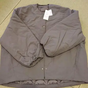 라이트 카키 노카라 자켓 M