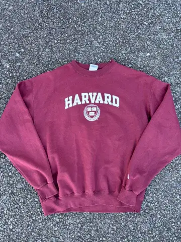 90s 챔피온 칼리지 맨투맨 하버드 3색 택 짧은 기장