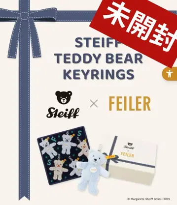 [ 미개봉 새상품 ] 페이러 x 슈타이프 테디베어 키링 세트 콜라보